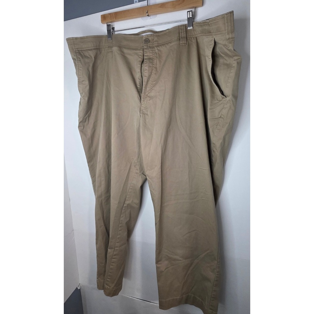 Oak Hill Mens Straight Fit Tech Pant Khaki Tan 52x28 DXL Big and Tall